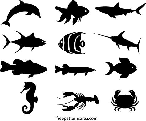 Printable Fish Silhouette - Printable Word Searches