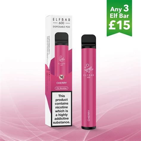 Cherry - Elf Bar 600 Disposable Vape | Jenson E-Cig