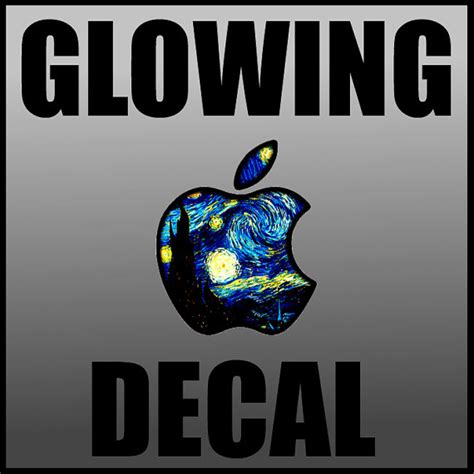 GLOWING Starry Night Apple LED Logo Overlay MacBook MacBook | Etsy ...