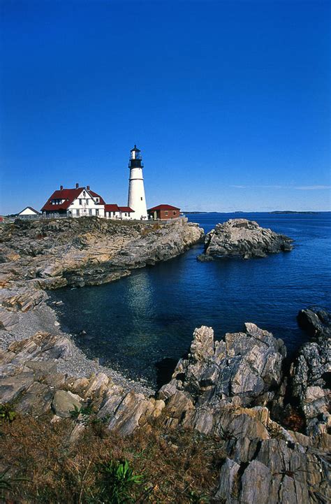 Famous Lighthouse In Rockport Maine By Carl Purcell ...