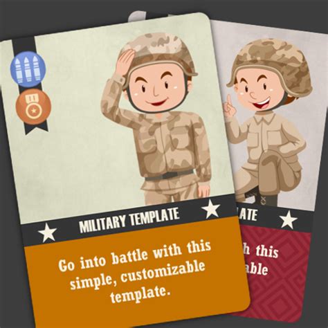 Military Card Template