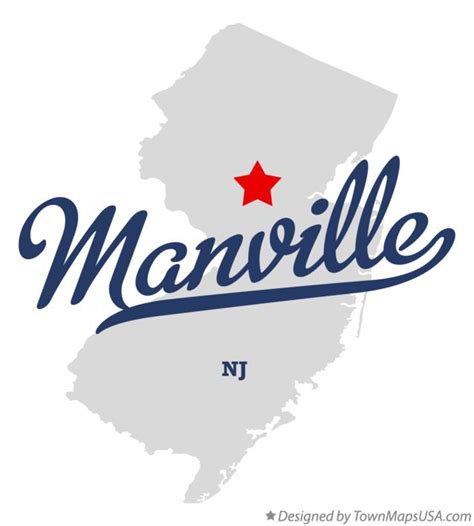 Map of Manville, NJ, New Jersey