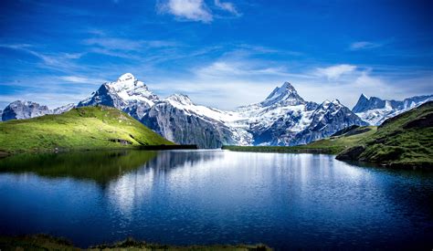 Alps Background - mountains, Cabin, Snowy, Peaks, Clouds, Forest ...