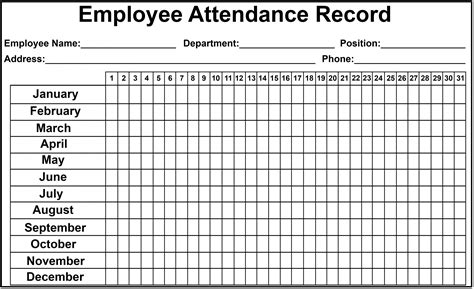 Catch Free Printable Employee Attendance Calendars | Calendar Printables Free Blank