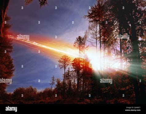 Tunguska event, illustration Stock Photo - Alamy