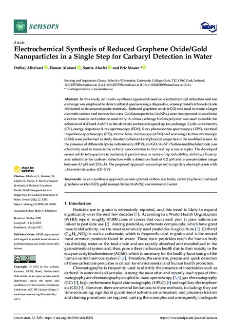 (PDF) Electrochemical Synthesis of Reduced Graphene Oxide/Gold Nanoparticles in a Single Step ...