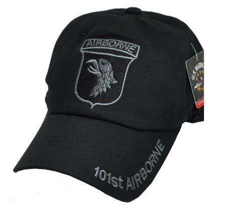 101st Airborne Cotton Cap - Black - Military Depot