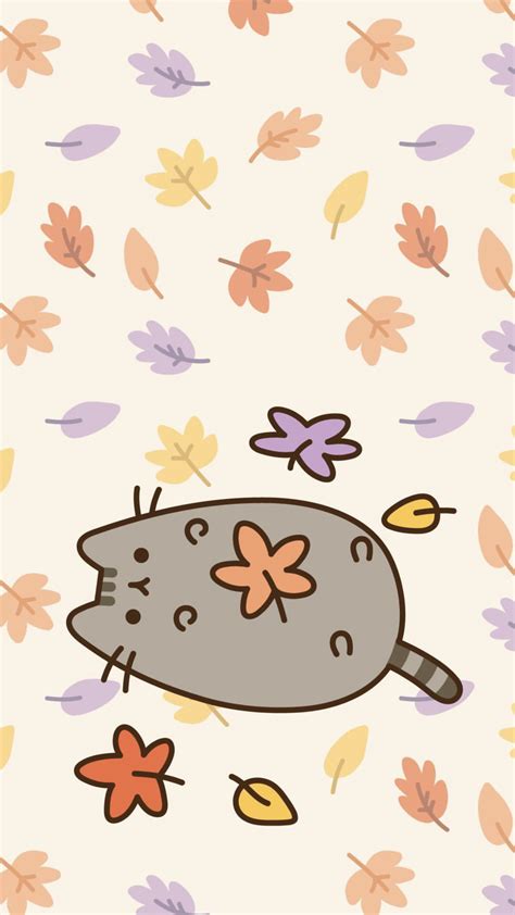 pusheen the cat iphone wallpaper Cute Fall Wallpaper, Cute Wallpaper Backgrounds, Halloween ...