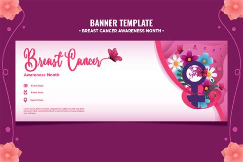 Banner Template Breast Cancer Awareness Month 29169518 Vector Art at ...