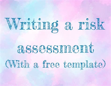 Writing an craft fair risk assessment. Free template. Event risk ...