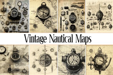 Vintage Nautical Maps Graphic by Wow Art · Creative Fabrica