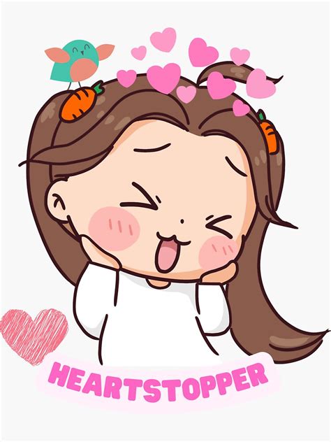 "Heartstopper anime girl" Sticker by RERM | Redbubble