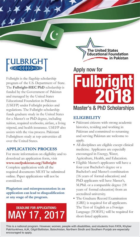 The prestigious Fulbright 2018 Master's & PhD Scholarships 2017/2018 ...