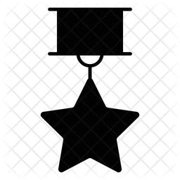 Military Medal Icon - Download in Glyph Style