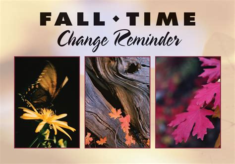 September/October Postcards: Reminder Fall Time Change