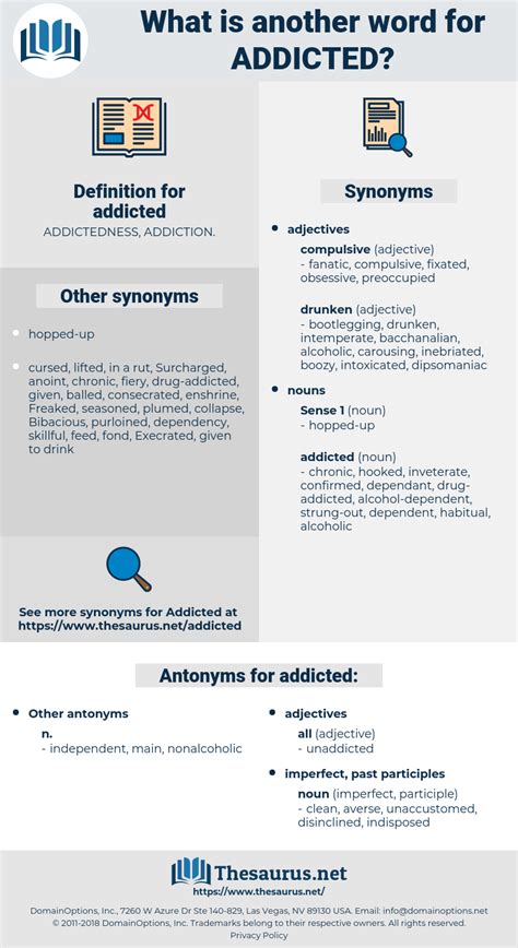 ADDICTED: 709 Synonyms and 9 Antonyms | Thesaurus.net