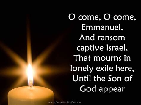 O Come, O Come, Emmanuel with Lyrics | Son of god, Jesus paid it all ...