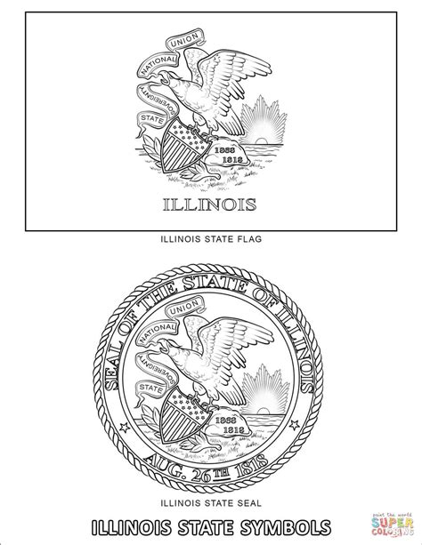 Illinois State Symbols coloring page | Free Printable Coloring Pages