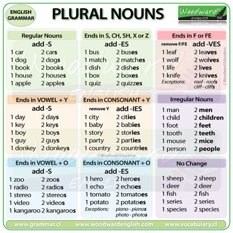 Plural Nouns in English – Regular and Irregular | Woodward English