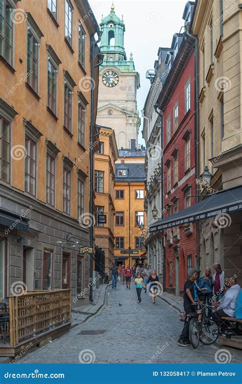 View from the Street in Gamla Stan, the Old Town of Stockholm. Editorial Photography - Image of ...