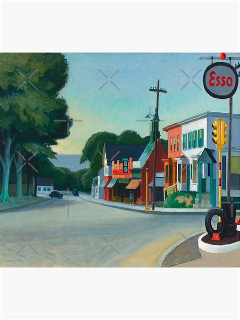 Edward Hopper - Gas Station, Art Reproduction Premium Matte Vertical Poster