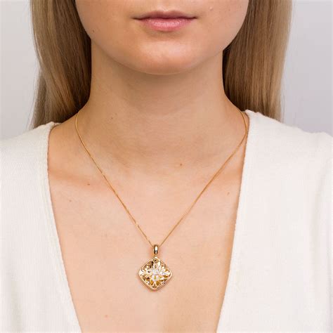 Enhancer Pendant with 1/4 Carat TW of Diamonds in 10ct Yellow Gold