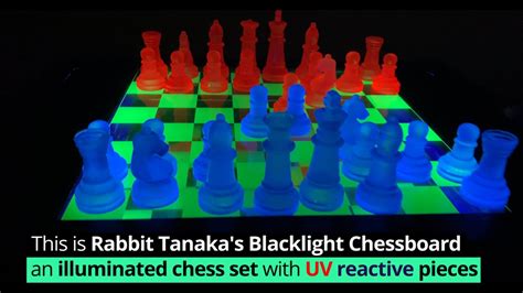 This Glow in the Dark Chess Set Has a Black Light Chess Board