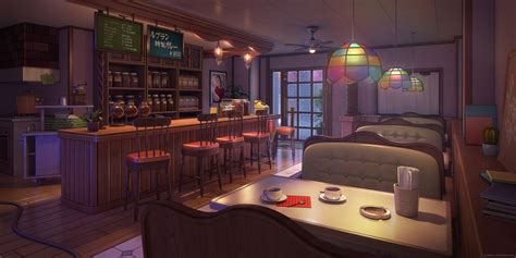 ArtStation - Rainy Cafe Leblanc (Persona 5 Fanart), Anastasiya Osichkina | Anime café, Anime ...