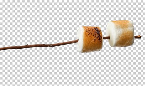 Premium PSD | Toasted marshmallows on a stick isolated on transparent background png psd