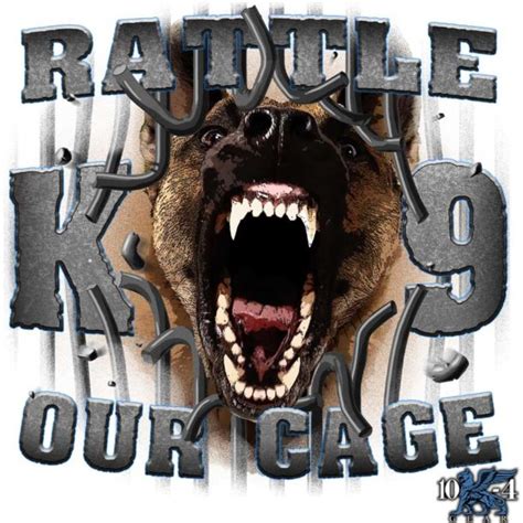 K9 Rattle Our Cage Police Decal - For The Thin Blue Line