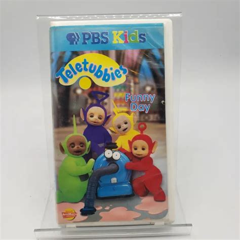 TELETUBBIES FUNNY DAY PBS Kids VHS Tape White Hard Case Tested Rare EUR ...