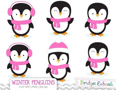 Penguin Clip Art, Girl Penguins Clip Art, Penguin Clipart, Pink ...