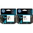 Genuine HP 64 Black and Color Ink Cartridge - 2 Pack-1234781