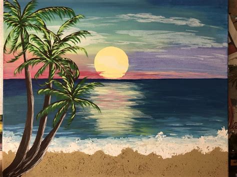 Tropical Beach Painting