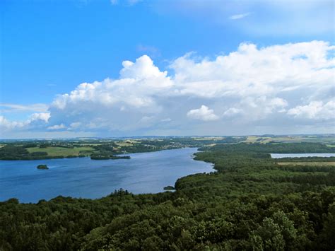 Beautiful view of Silkeborg Lakes from the top of Himmelbjerget | Danmark