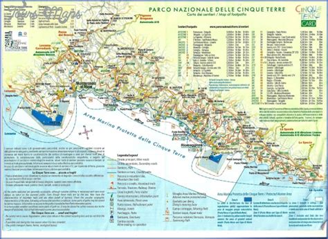 Cinque Terre Hiking Map - ToursMaps.com