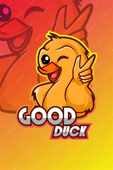 Premium Vector | Duck logo e sport illustration