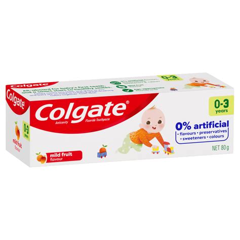 Colgate Kids Toothpaste 0-3 Years 80g - Mild Fruit Flavour – Discount ...