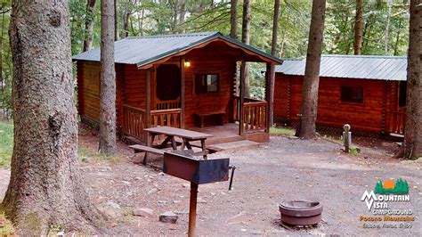 Cabin Camping - Mountain Vista Cabin Camping in the Pocono Mountains