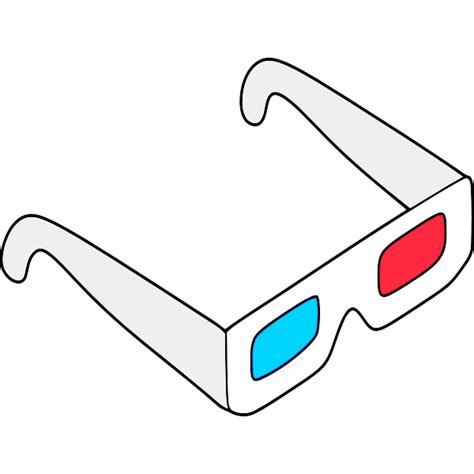 3D glasses vector sketch | Free SVG