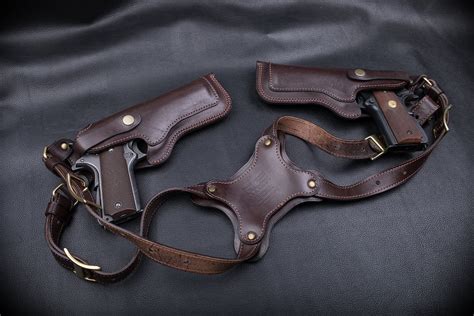 Colt 1911 Custom Made Leather Shoulder Spider Holster Vintage Look Unique Design Retro Style - Etsy