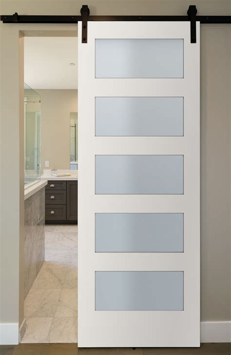 Using Frosted Glass Barn Doors Interior To Enhance Your Home Decor ...