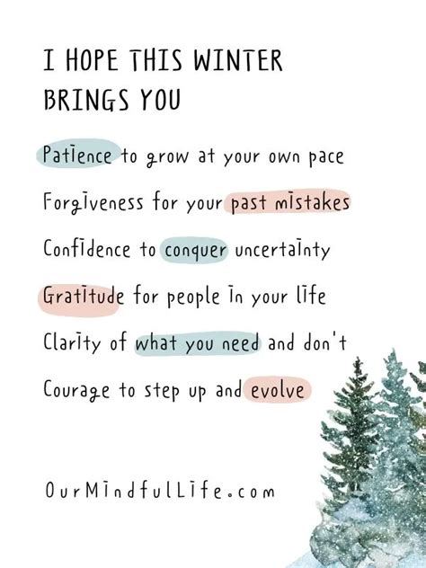 94 Beautiful Winter Quotes To Warm Your Heart - Our Mindful Life