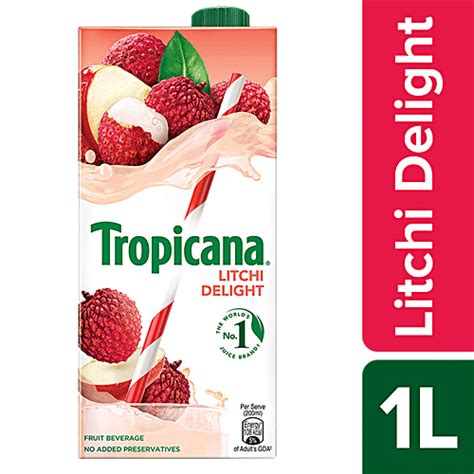 Buy Tropicana Fruit Juice Delight Litchi 1 L Online At Best Price of Rs ...