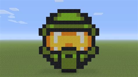 Minecraft Pixel Art - Master Chief Helmet - YouTube