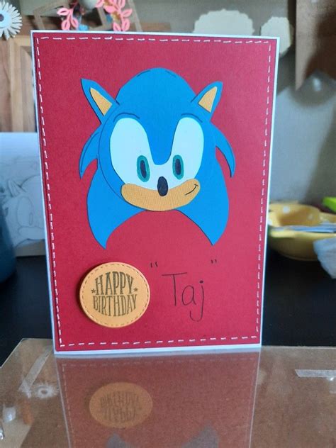 Diy sonic card for my grandson.. Hedgehog Birthday, Sonic Birthday ...