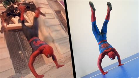 Stunts From Spiderman In Real Life (Parkour) - YouTube