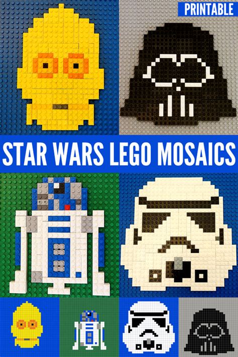 Star Wars Lego Mosaics Patterns for Kids