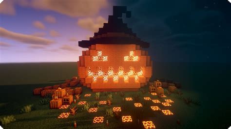 How to build a Pumpkin Jack-o lantern - Minecraft Halloween Decorations! [ Girl Builder Pachi ...