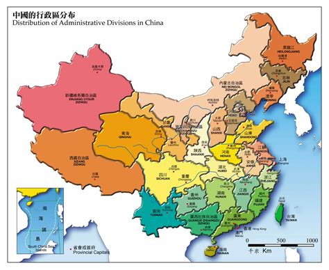 Administrative divisions in China - Full size